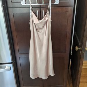 Gold Satin Slip Dress